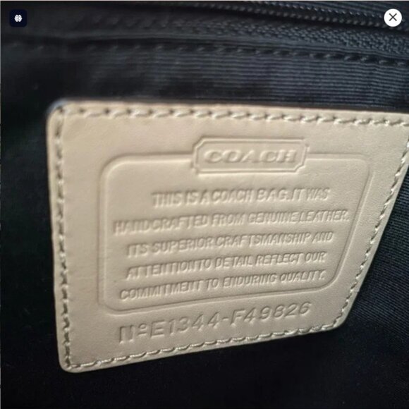 Coach Black Patent Leather Tan Tote Bag new with tags - Picture 11 of 16